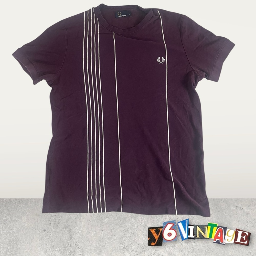 (❌ SOLD ON DEPOP) Fred Perry burgundy Short Sleeve Tee